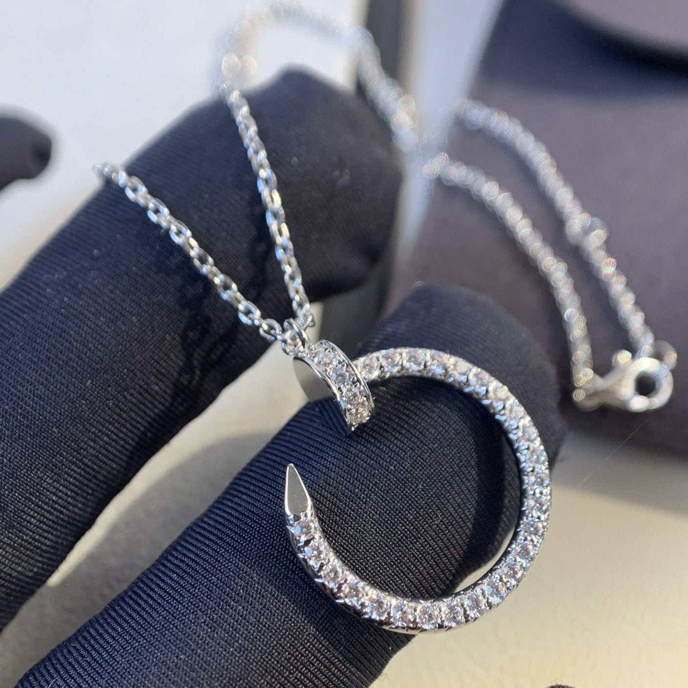 [Elite]JUSTE NECKLACE SILVER DIAMONDS