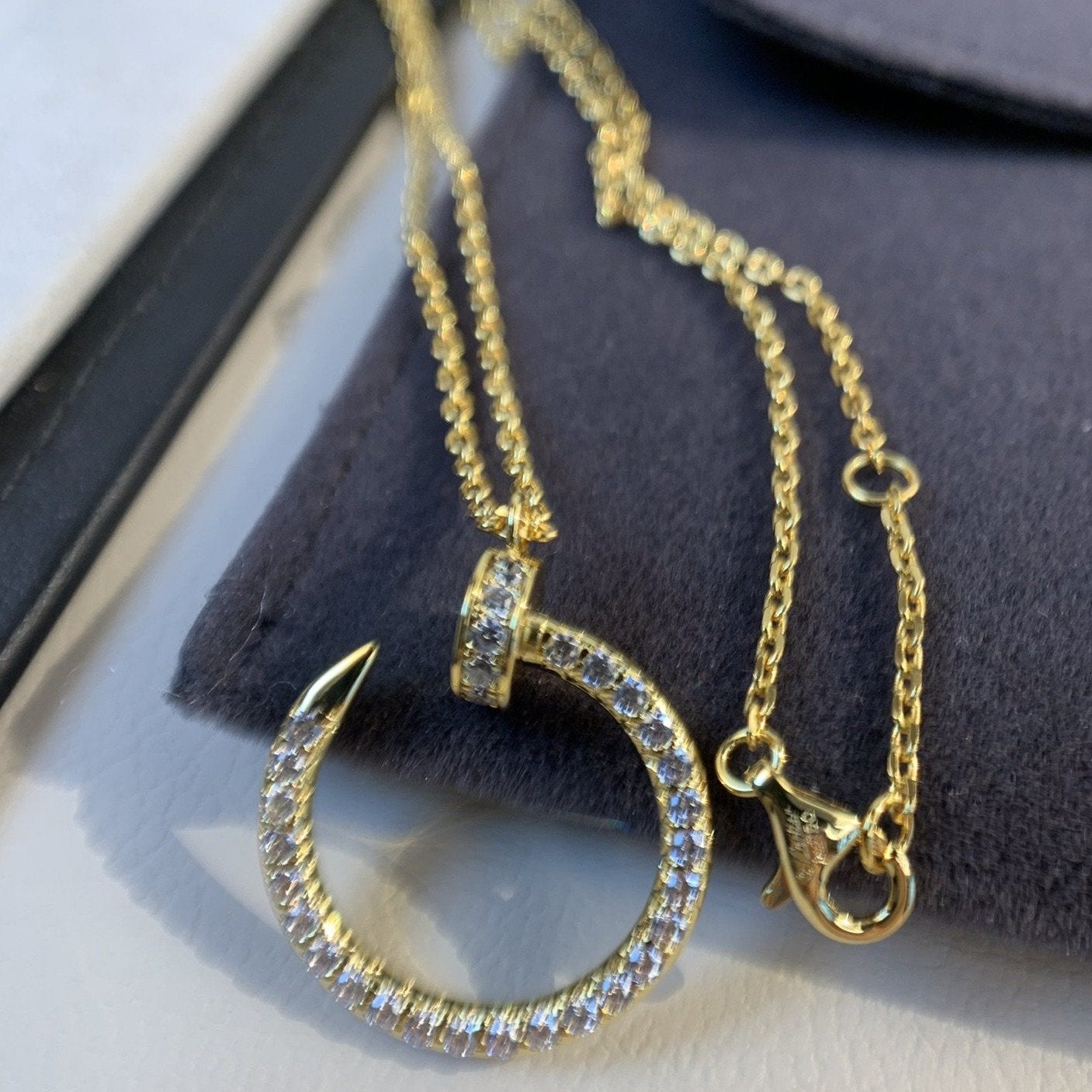 [Elite]JUSTE NECKLACE GOLD DIAMONDS