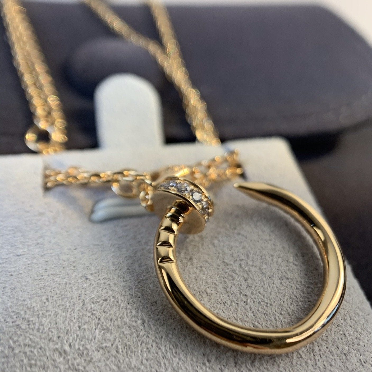 [Elite]JUSTE NECKLACE PINK GOLD DIAMONDS