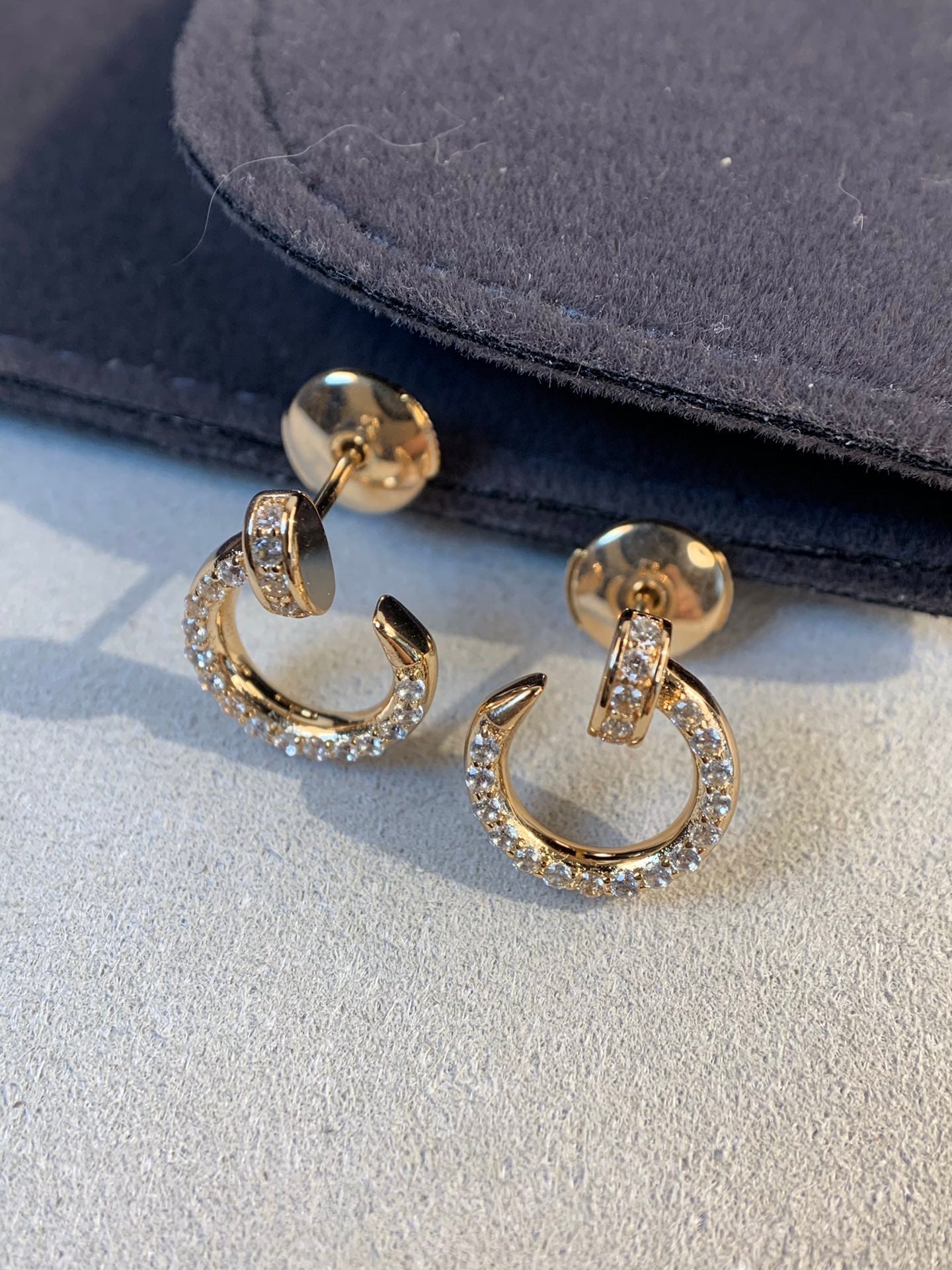 [Elite]JUSTE EARRINGS GOLD DIAMONDS