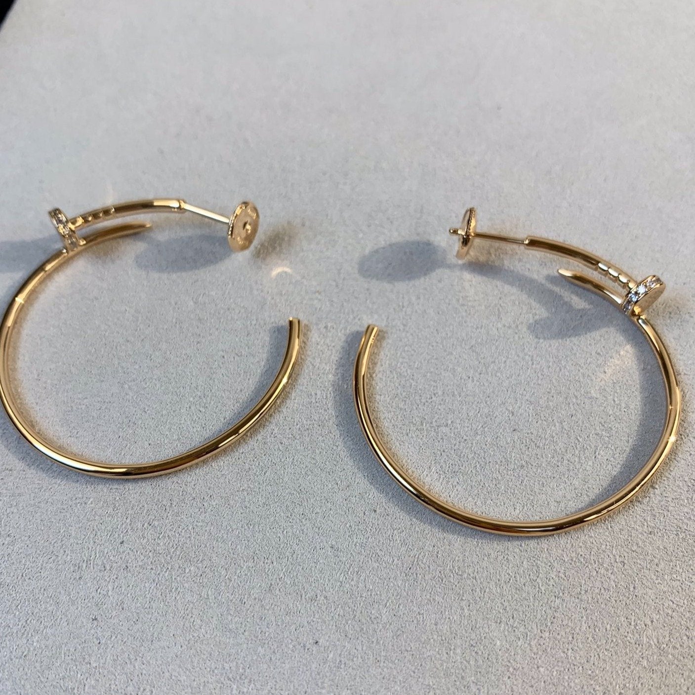 [Elite]JUSTE EARRINGS GOLD DIAMONDS 1.8MM