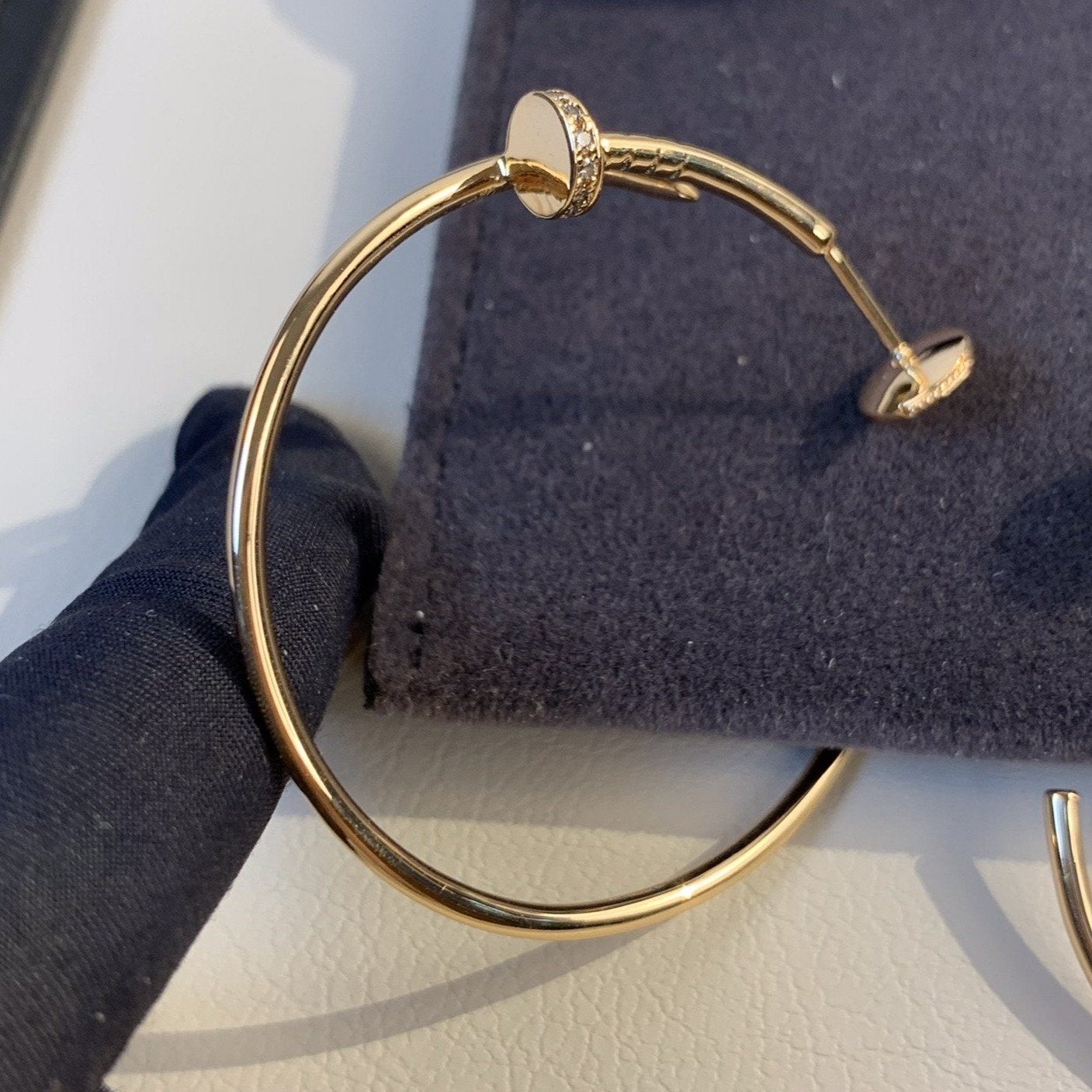 [Elite]JUSTE EARRINGS GOLD DIAMONDS 1.8MM
