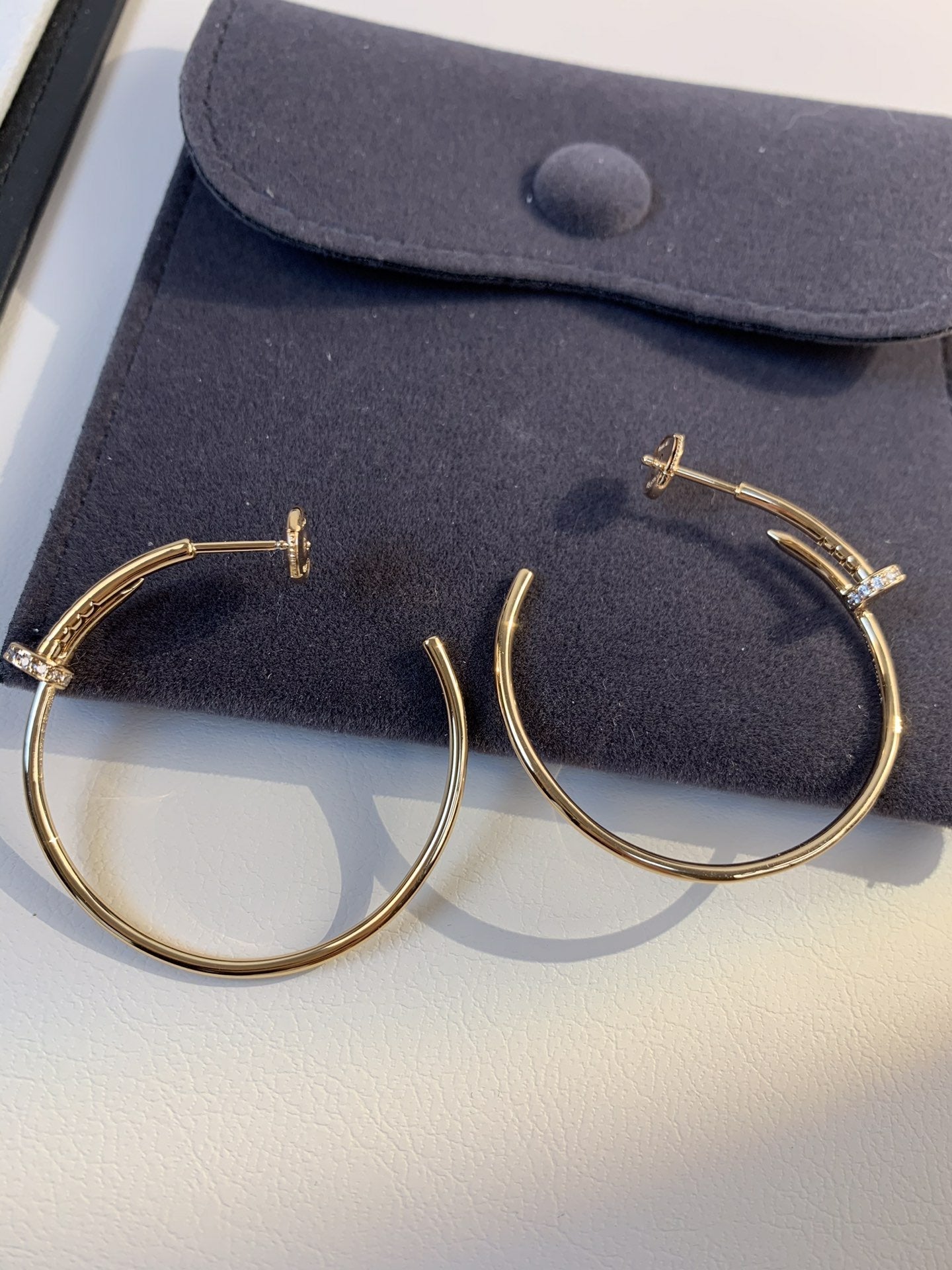 [Elite]JUSTE EARRINGS GOLD DIAMONDS 1.8MM