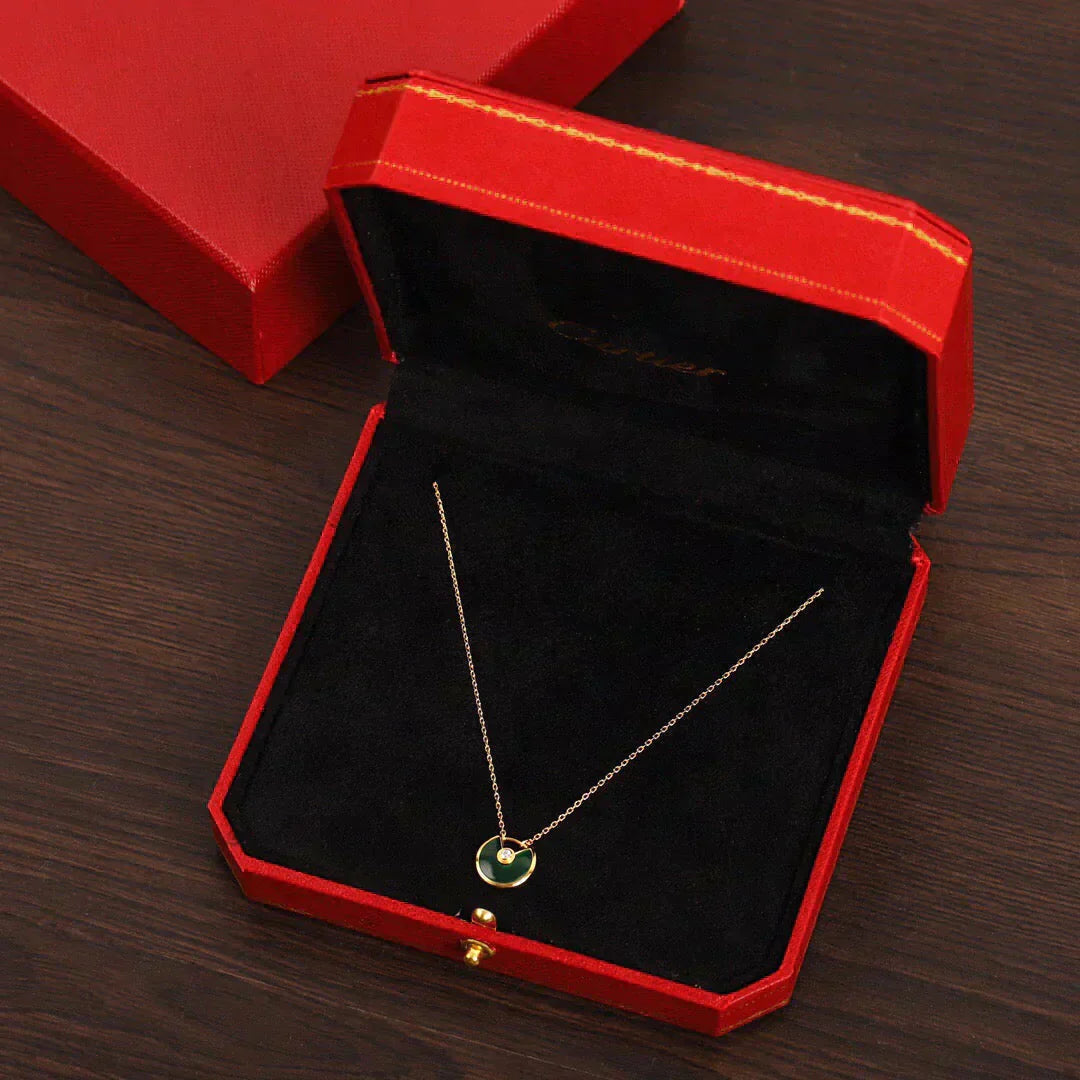 [Elite]AMULETTE GOLD MALACHITE NECKLACE