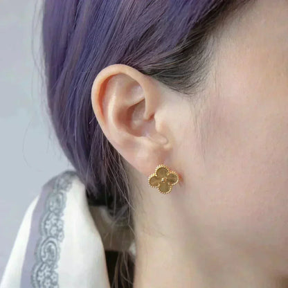 [Elite]CLOVER MEDIUM 1 MOTIFS LASER EARRINGS