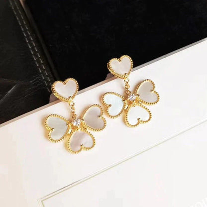 [Elite]CLOVER SWEET WHITE MOP EARRINGS