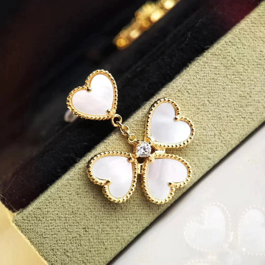 [Elite]CLOVER SWEET WHITE MOP EARRINGS