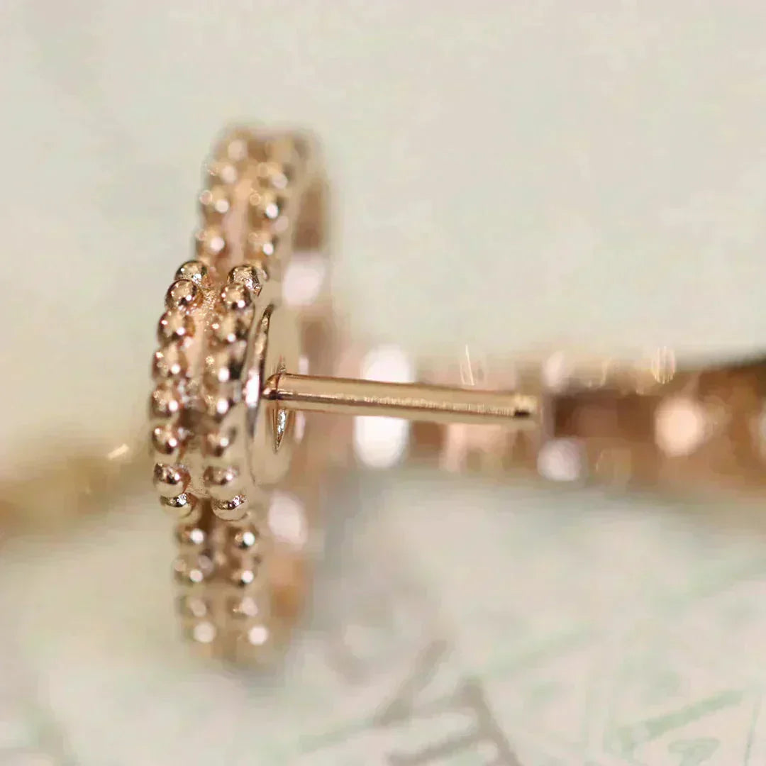 [Elite]CLOVER MEDIUM 1 MOTIFS FUll DIAMOND EARRINGS