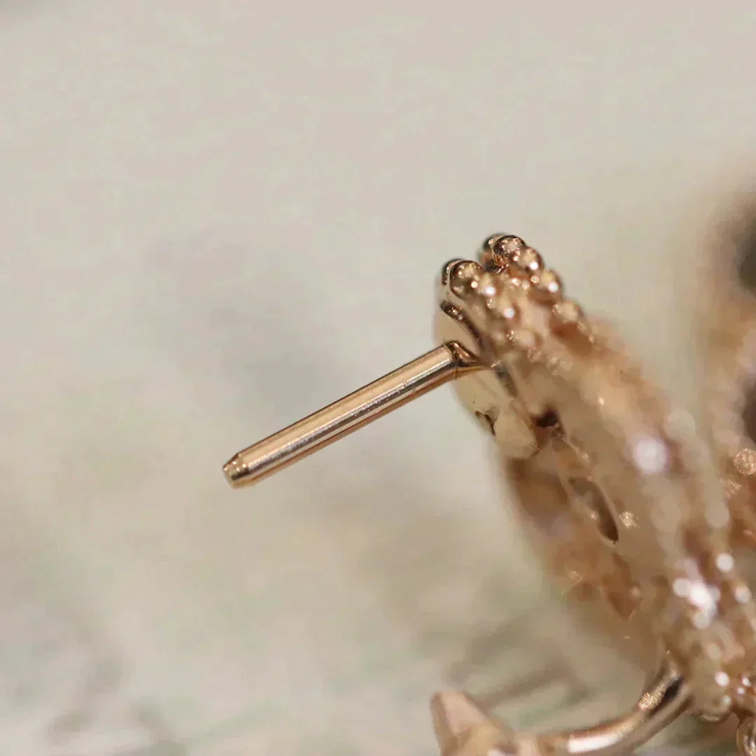[Elite]CLOVER MEDIUM 1 MOTIFS FUll DIAMOND EARRINGS