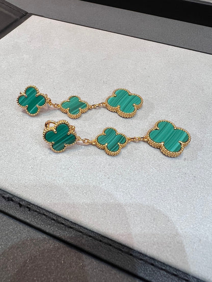 [Elite]CLOVER MALACHITE 3 MOTIFS GOLD