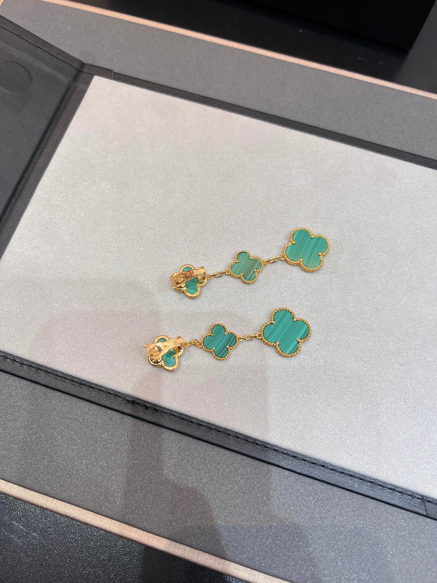 [Elite]CLOVER MALACHITE 3 MOTIFS GOLD