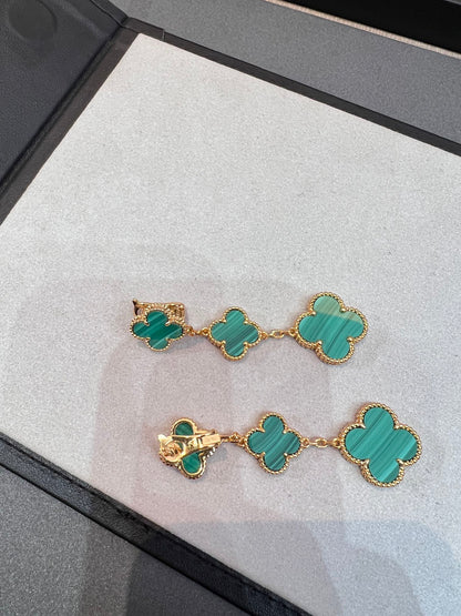 [Elite]CLOVER MALACHITE 3 MOTIFS GOLD