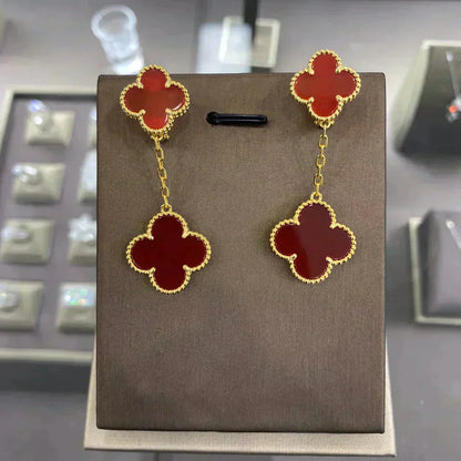 [Elite]CLOVER 2 MOTIFS  EARRINGS (MULTIPLE CHOICESC