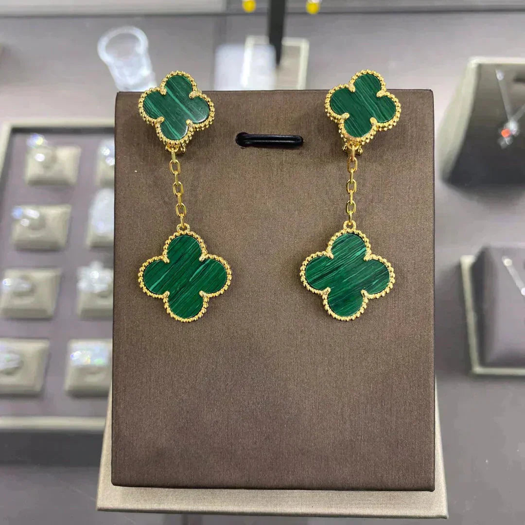 [Elite]CLOVER 2 MOTIFS  EARRINGS (MULTIPLE CHOICESC