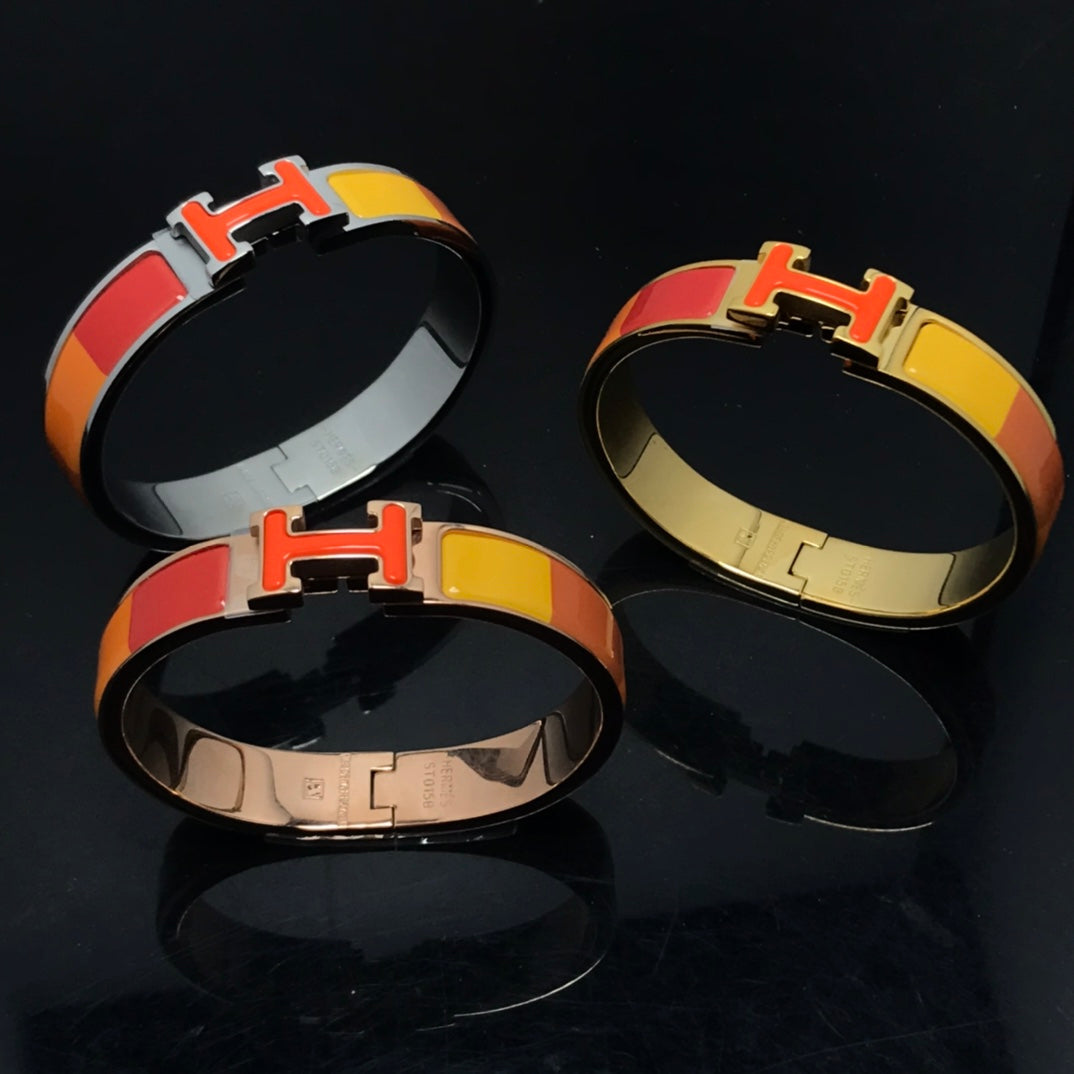 [Elite]H BRACELET ORANGE RAINBOW CERAMIC