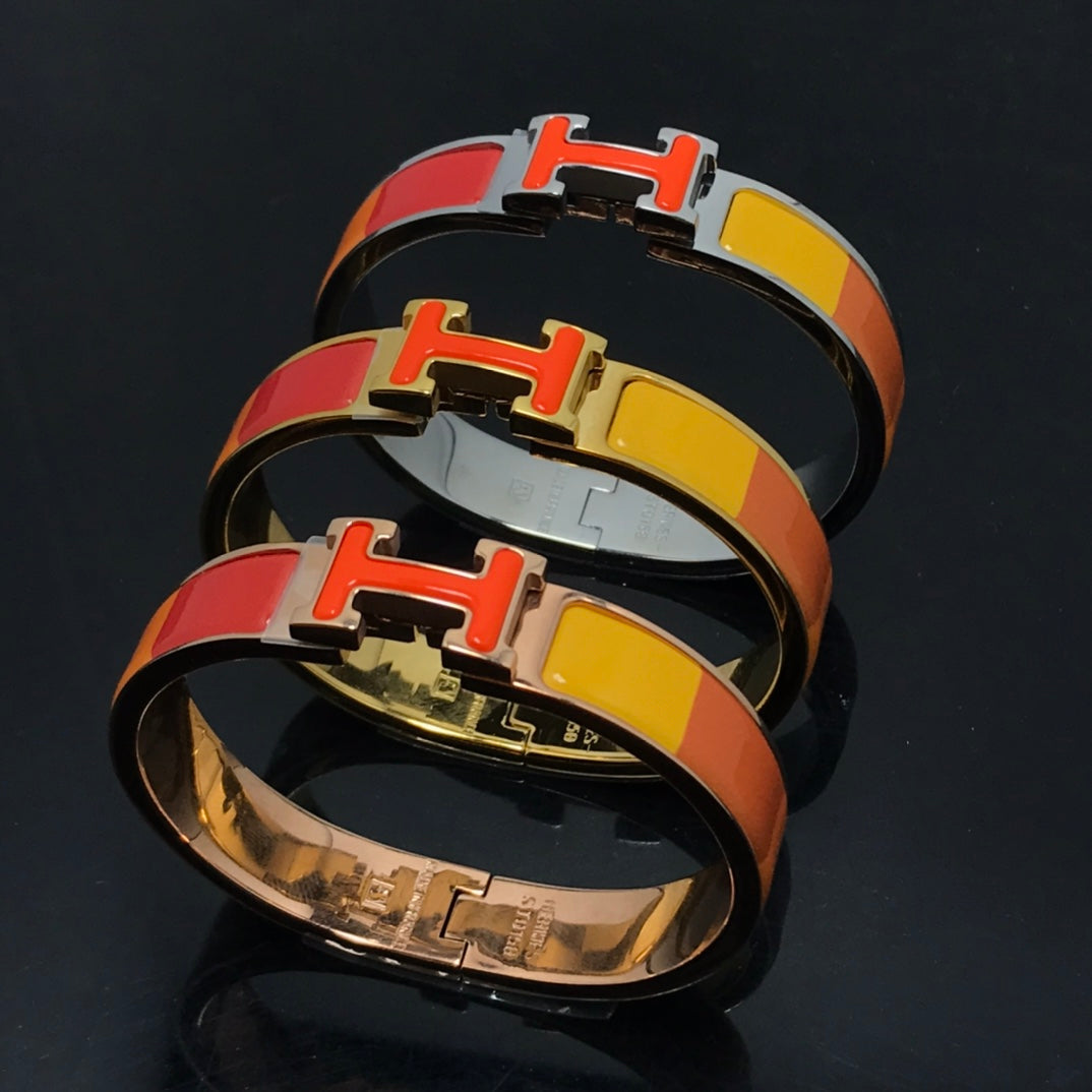 [Elite]H BRACELET ORANGE RAINBOW CERAMIC