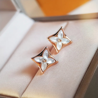 [Elite]STAR MOP PINK GOLD EARRINGS