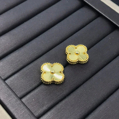 [Elite]CLOVER MINI 9.5MM LASER EARRINGS