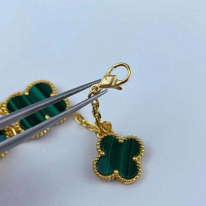 [Elite]MAGIC CLOVER MALACHITE GOLD BRACELET 5 MOTIFS