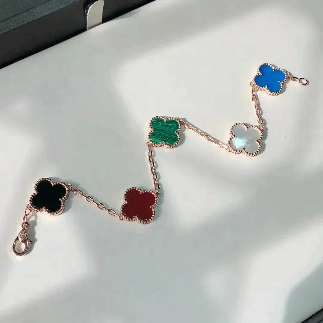 [Elite]CLOVER 5 MOTIFS MULTICOLOR BRACELET