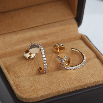 [Elite]JUSTE EARRINGS 12.75MM PINK GOLD DIAMOND