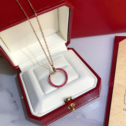 [Elite]JUSTE NECKLACE RED FULL DIAMONDS
