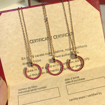 [Elite]JUSTE NECKLACE RED FULL DIAMONDS