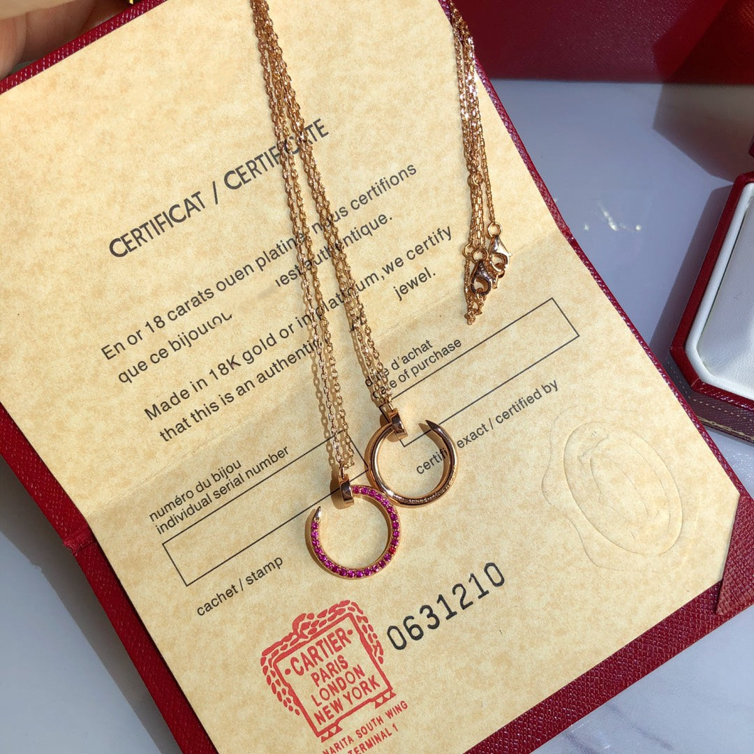 [Elite]JUSTE NECKLACE RED FULL DIAMONDS