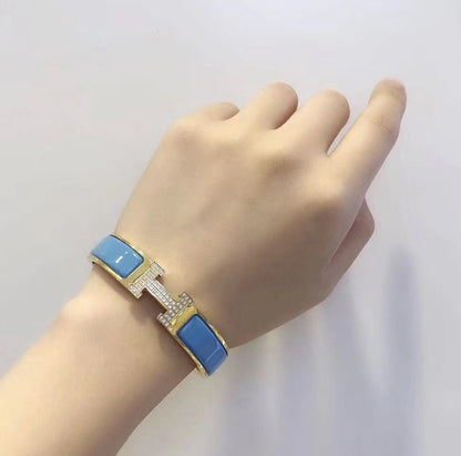 [Elite]H CLOUD BLUE BRACELET GOLD DIAMOND