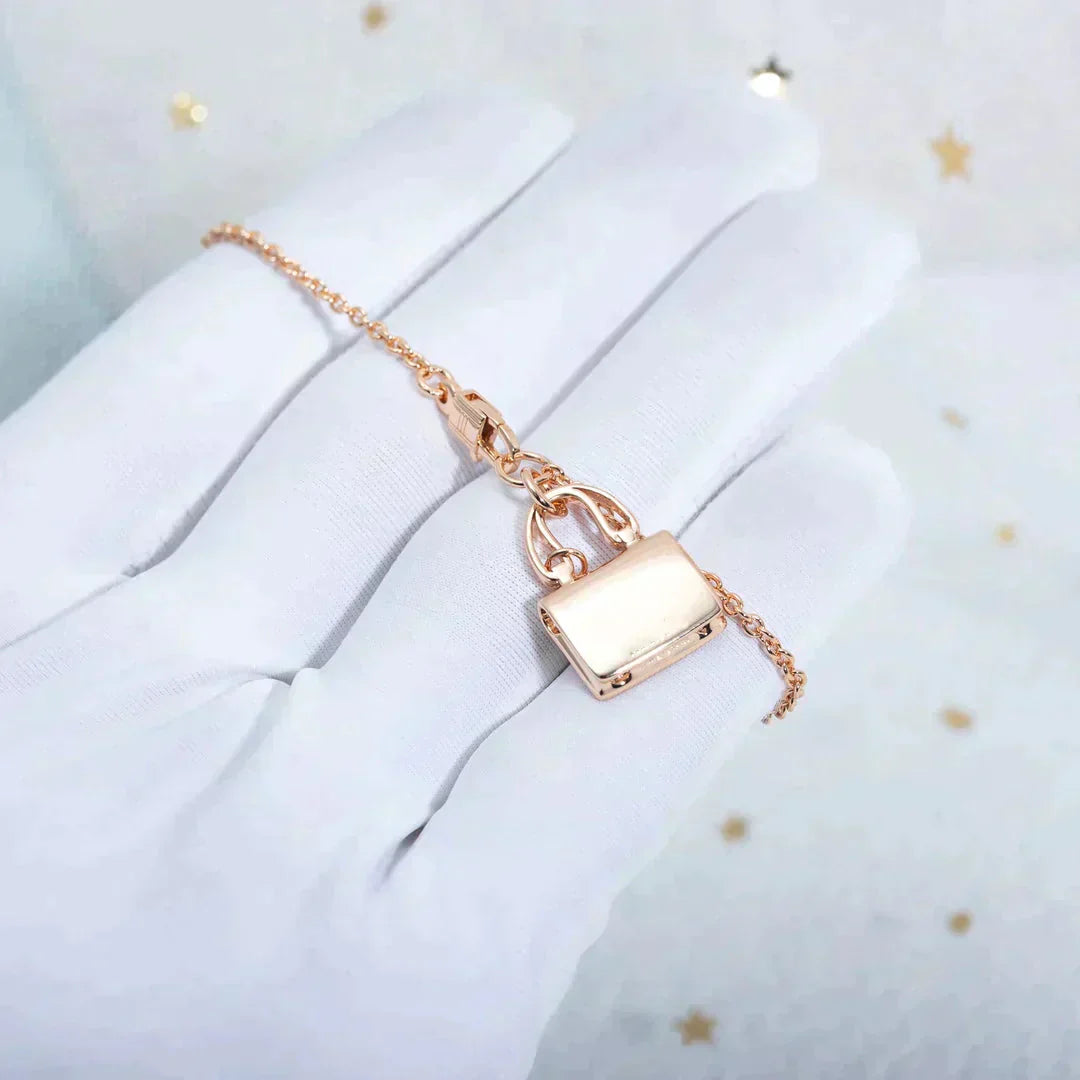 [Elite]AMULETTE PEDANT ROSE GOLD NECKLACE