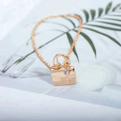 [Elite]AMULETTE PEDANT ROSE GOLD NECKLACE