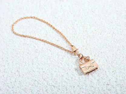 [Elite]AMULETTE PEDANT ROSE GOLD NECKLACE