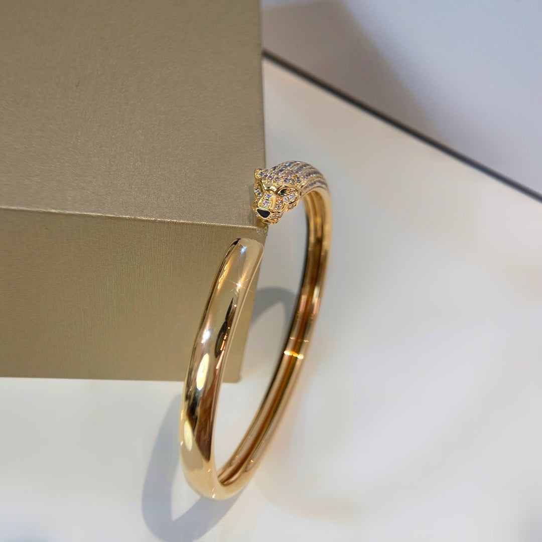 [Elite]PANTHERE GOLD DIAMOND OPEN BRACELET