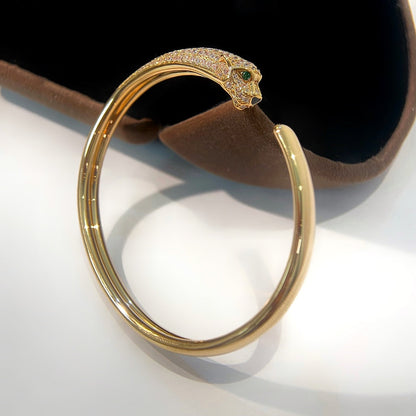 [Elite]PANTHERE GOLD DIAMOND OPEN BRACELET
