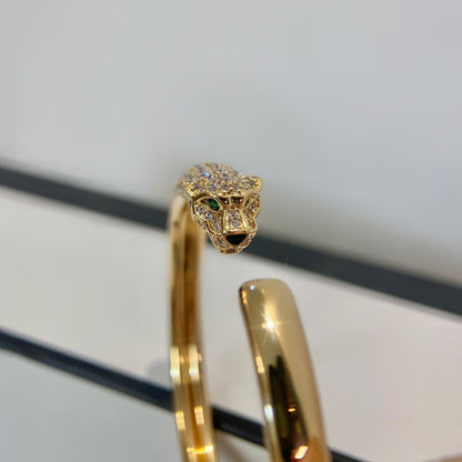 [Elite]PANTHERE GOLD DIAMOND OPEN BRACELET
