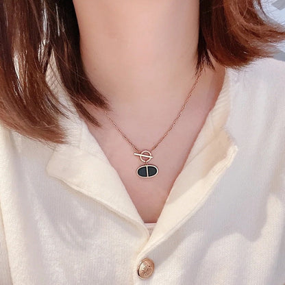 [Elite]CHAINE VERSO BLACK CERAMIC NECKLACE