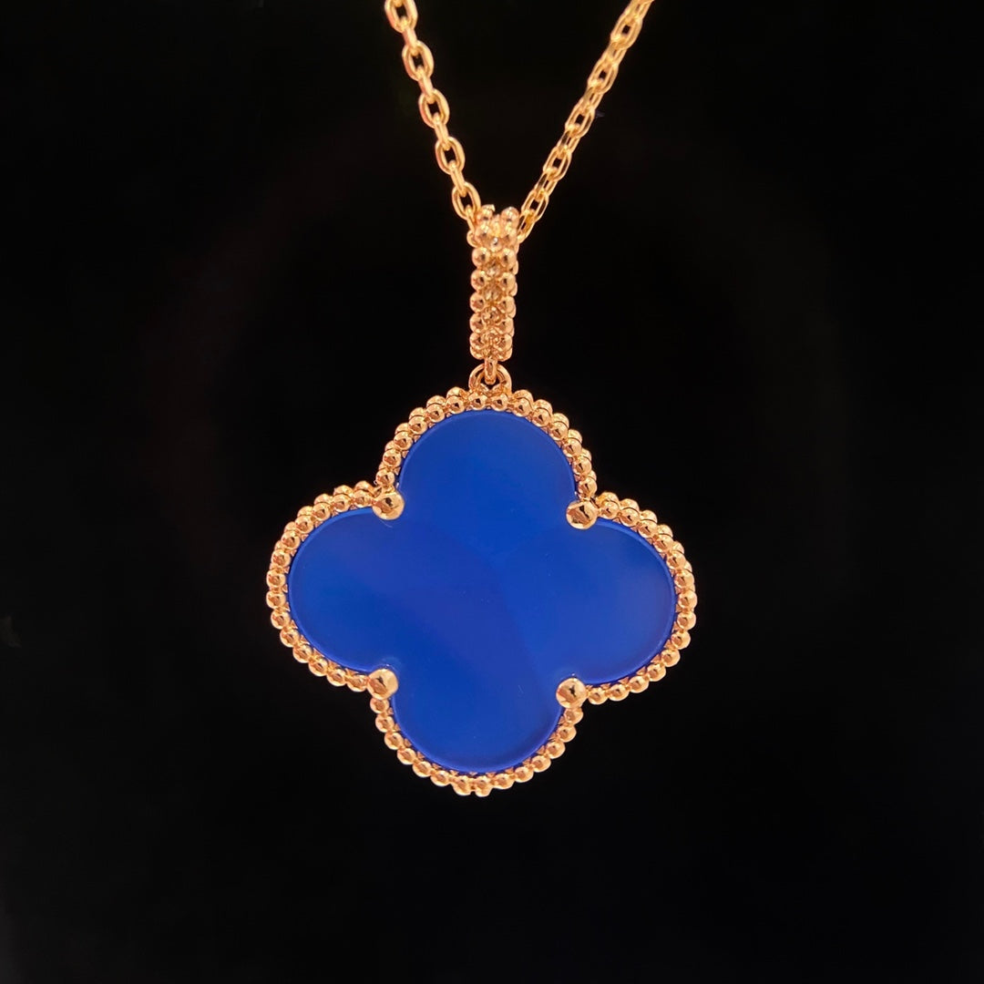 [Elite]CLOVER 25MM NECKLACE TURQUOISE ROSE GOLD