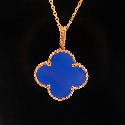 [Elite]CLOVER 25MM NECKLACE TURQUOISE ROSE GOLD