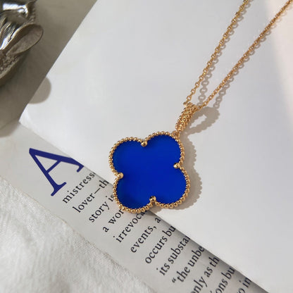 [Elite]CLOVER 25MM NECKLACE TURQUOISE ROSE GOLD