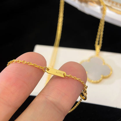 [Elite]CLOVER 25MM MOP LARGE PENDANT NECKLACE