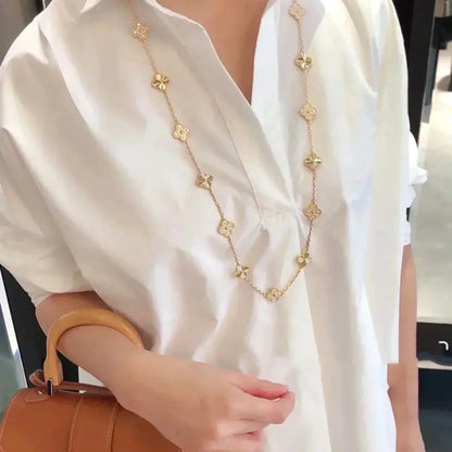 [Elite]CLOVER 20 MOTIFS LASER DIAMOND NECKLACE