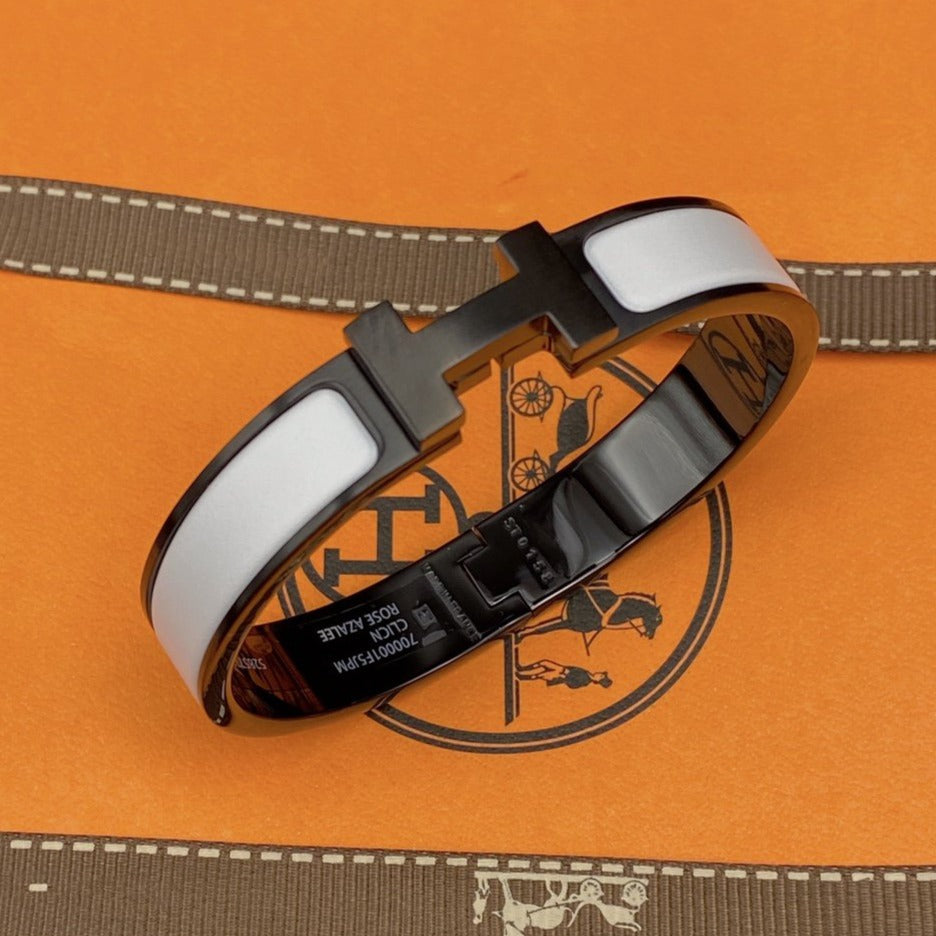 [Elite]H BRACELET 12MM BLACK WHITE CERAMIC
