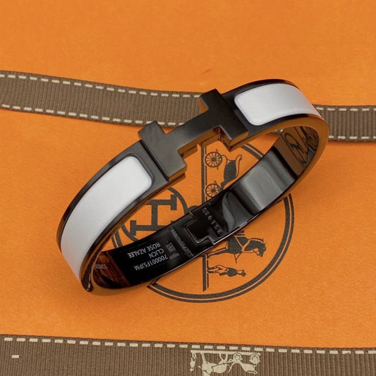[Elite]H BRACELET 12MM BLACK WHITE CERAMIC