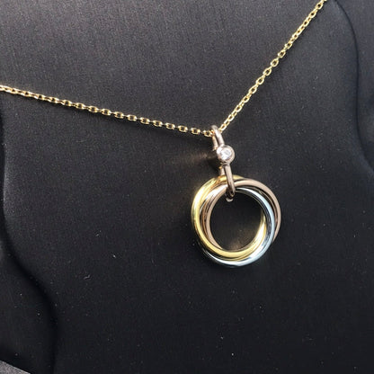 [Elite]TRINITY SILVER GOLD PINK GOLD NECKLACE