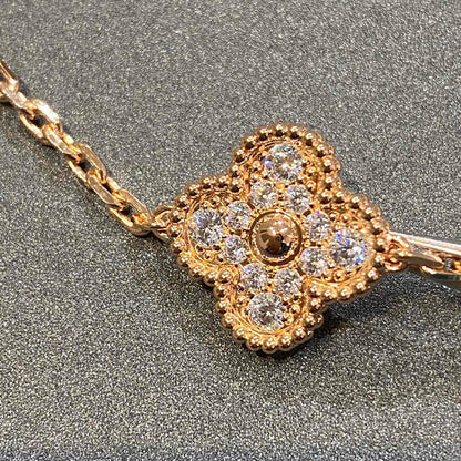 [Elite] CLOVER 5 MOTIF FULL DIAMOND BRACELET COLLECTION