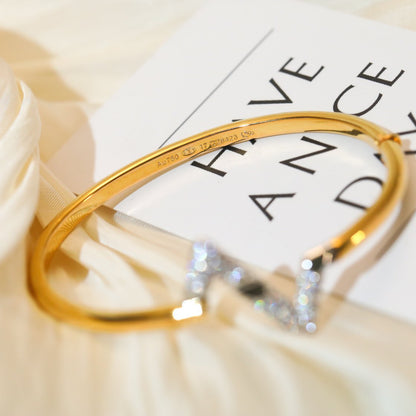 [Elite]VOLTE UPSITE DOWN GOLD DIAMOND BRACELET
