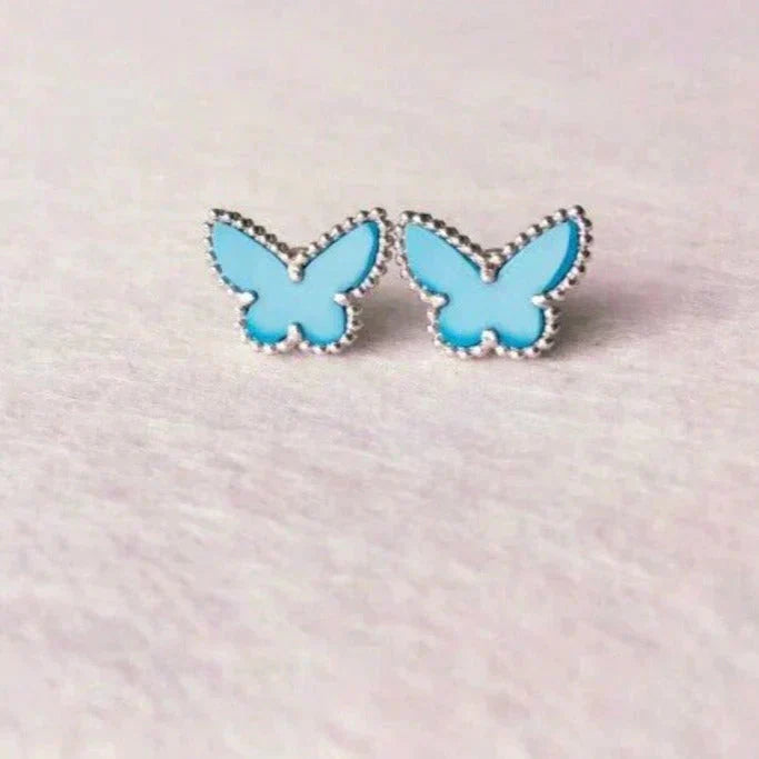 [Elite]BUTTERFLY TURQUOISE EARRINGS SILVER