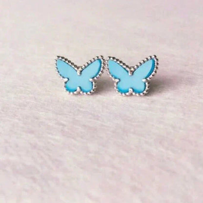 [Elite]BUTTERFLY TURQUOISE EARRINGS SILVER