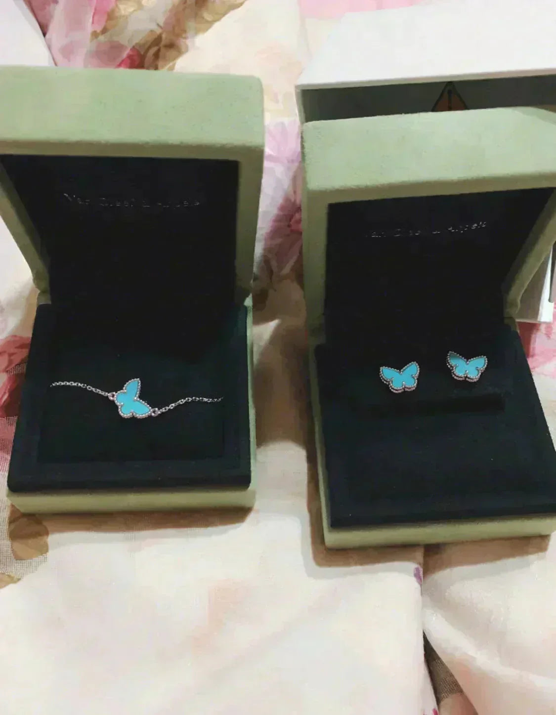 [Elite]BUTTERFLY TURQUOISE EARRINGS SILVER