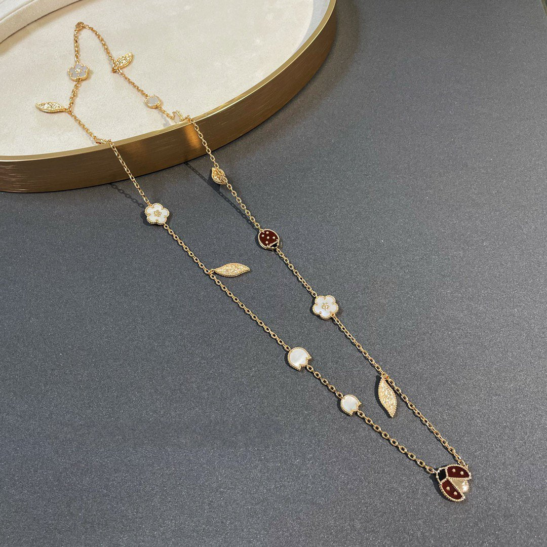 [Elite]LUCKY SPRING 15 MOTIFS GOLD NECKLACE
